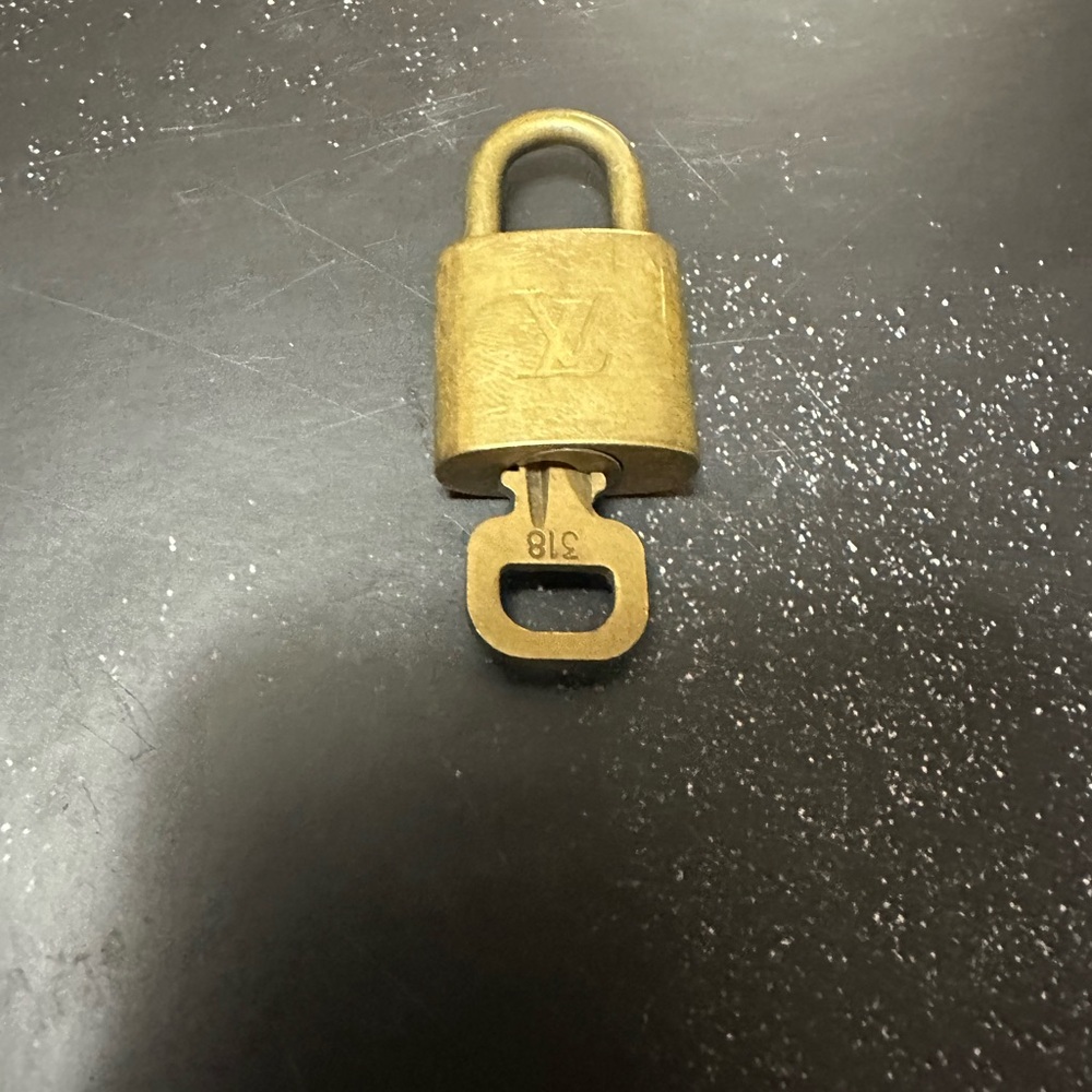 Louis Vuitton Gold Padlock with Key